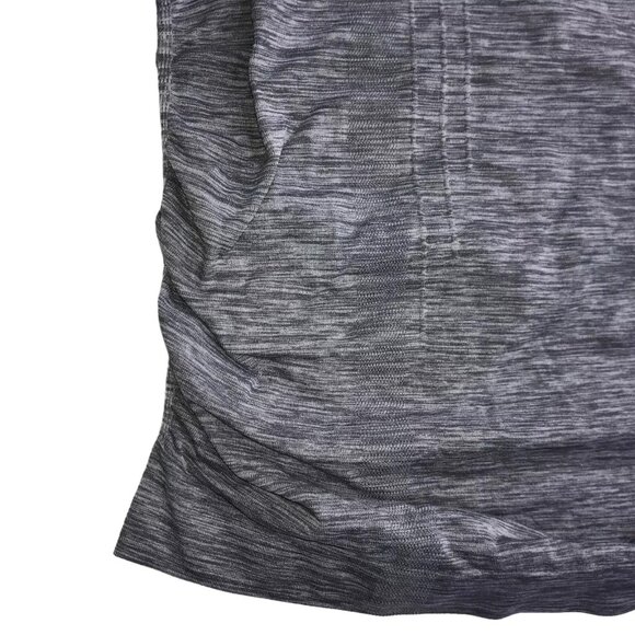 ATHLETA Speedlight Seamless Tee Shirt Gray Heathered Stripe. Crew Neck. Stretch - Picture 6 of 6